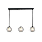 Lampadario moderno a sospensione con 3 globi in vetro