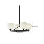 Lustre minimaliste en verre blanc et métal noir