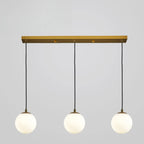 Lampadario moderno a sospensione con 3 globi in vetro
