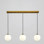 Lampadario moderno a sospensione con 3 globi in vetro