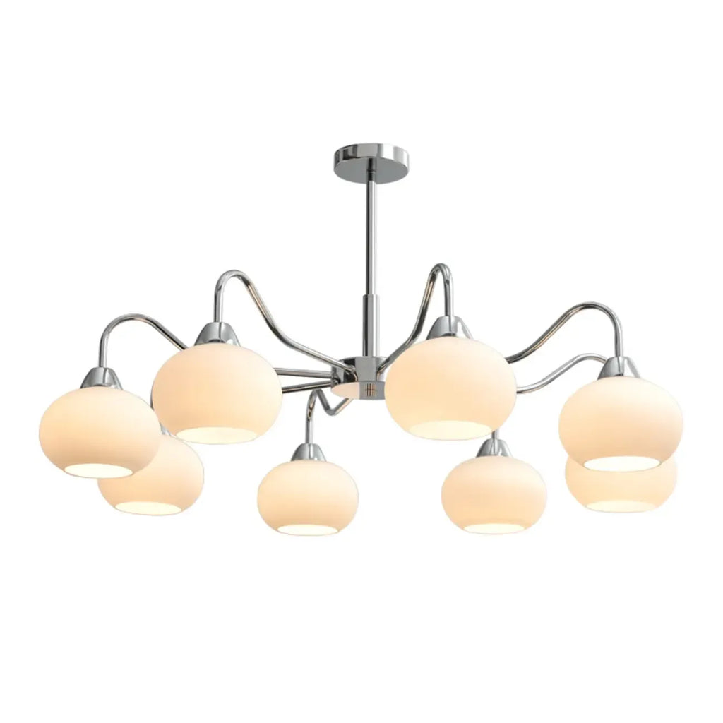 Lustre moderne en verre avec abat-jour globe pour salon