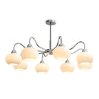 Lustre moderne en verre avec abat-jour globe pour salon