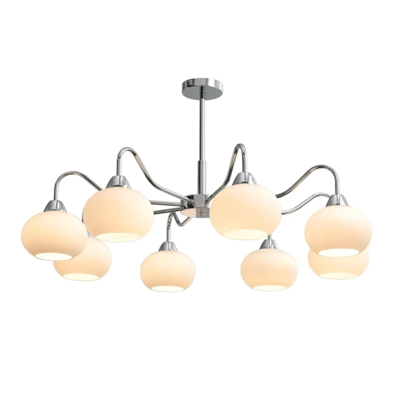 Lustre moderne en verre avec abat-jour globe pour salon