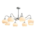 Lustre moderne en verre avec abat-jour globe pour salon