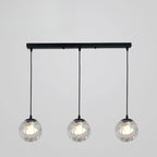 Lampadario moderno a sospensione con 3 globi in vetro