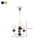 Lampadario moderno a sfera verde regolabile