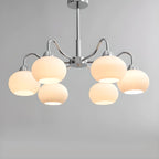 Lustre moderne en verre avec abat-jour globe pour salon