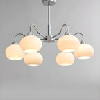 Lustre moderne en verre avec abat-jour globe pour salon