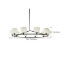 Lustre minimaliste en verre blanc et métal noir