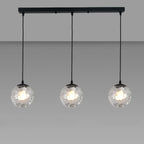 Lampadario moderno a sospensione con 3 globi in vetro