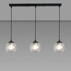 Lampadario moderno a sospensione con 3 globi in vetro