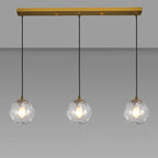 Lampadario moderno a sospensione con 3 globi in vetro