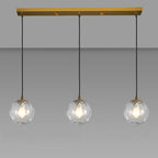 Lampadario moderno a sospensione con 3 globi in vetro