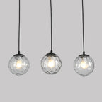 Lampadario moderno a sospensione con 3 globi in vetro