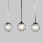 Lampadario moderno a sospensione con 3 globi in vetro