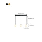 Lampadario moderno a sospensione con 3 globi in vetro