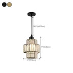 Elegante lampada a sospensione cilindrica in cristallo trasparente per sala da pranzo
