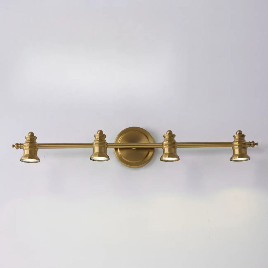 Miroir de salle de bain industriel lumineux de style géométrique