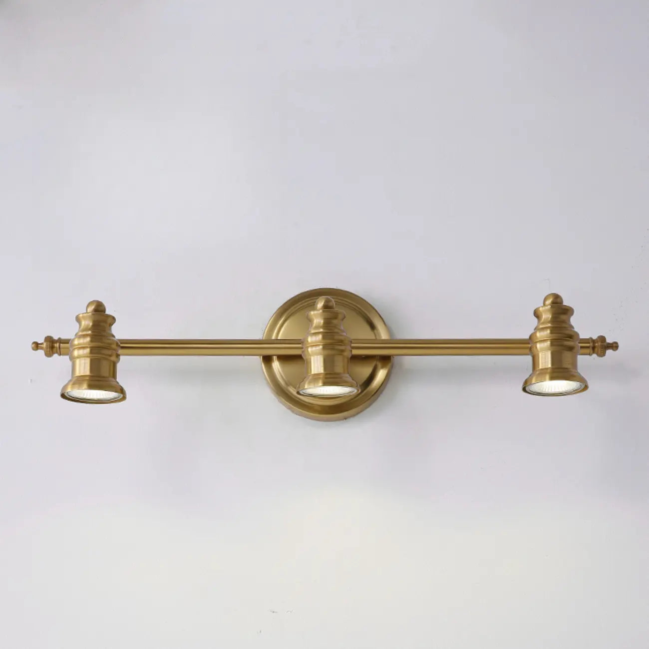 Miroir de salle de bain industriel lumineux de style géométrique