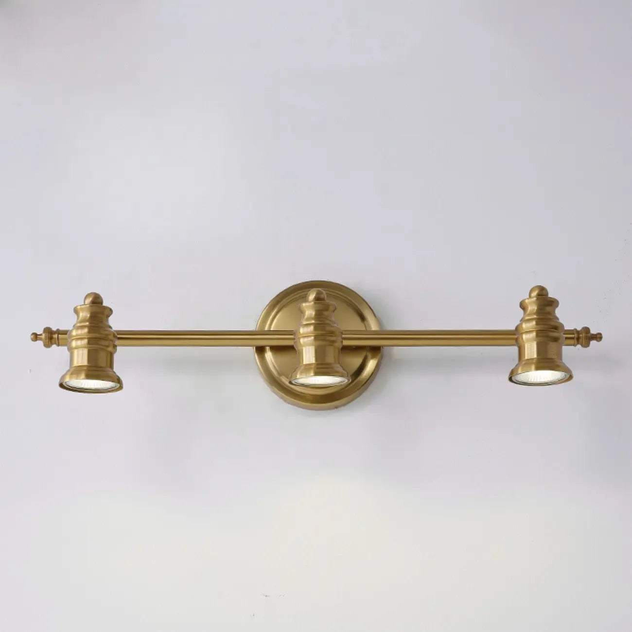 Miroir de salle de bain industriel lumineux de style géométrique