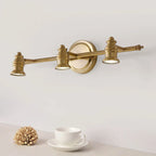 Miroir de salle de bain industriel lumineux de style géométrique