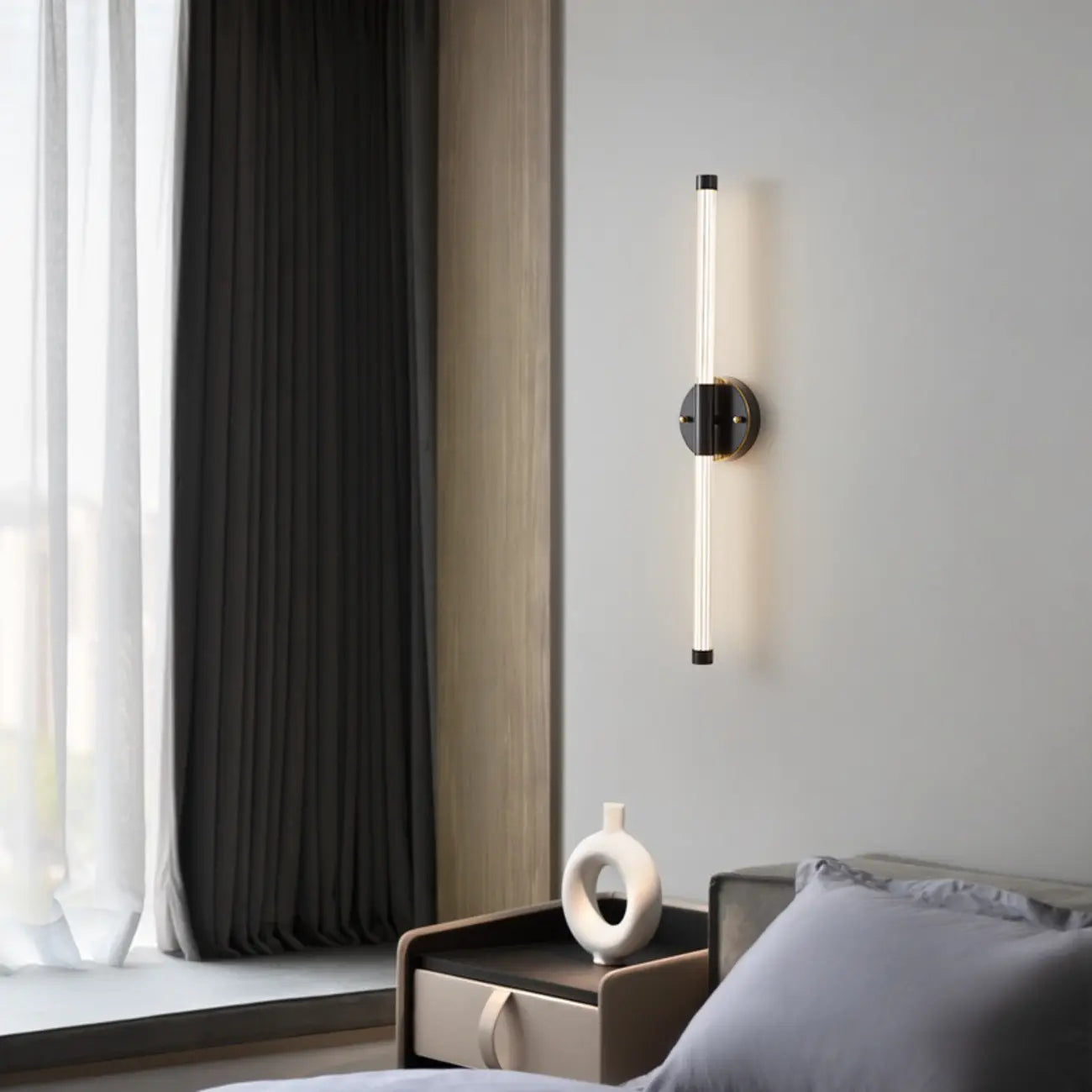 Applique murale LED moderne pour salle de bain avec variateur à 3 niveaux