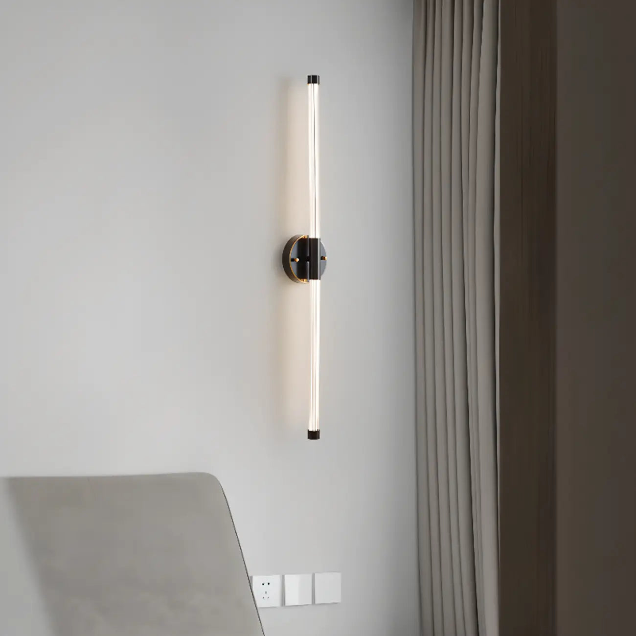 Applique murale LED moderne pour salle de bain avec variateur à 3 niveaux
