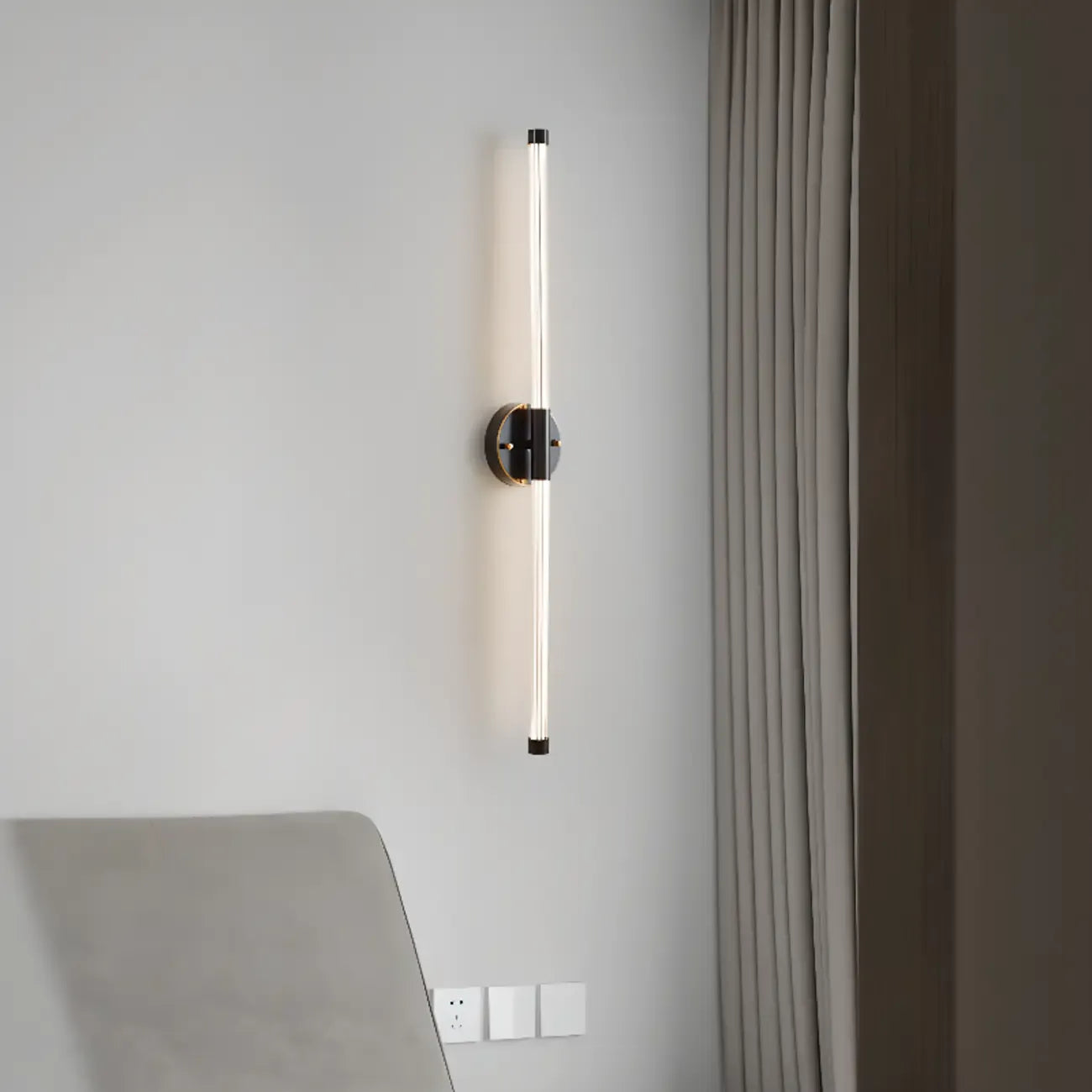 Applique murale LED moderne pour salle de bain avec variateur à 3 niveaux