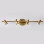 Miroir de salle de bain industriel lumineux de style géométrique