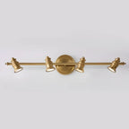 Miroir de salle de bain industriel lumineux de style géométrique
