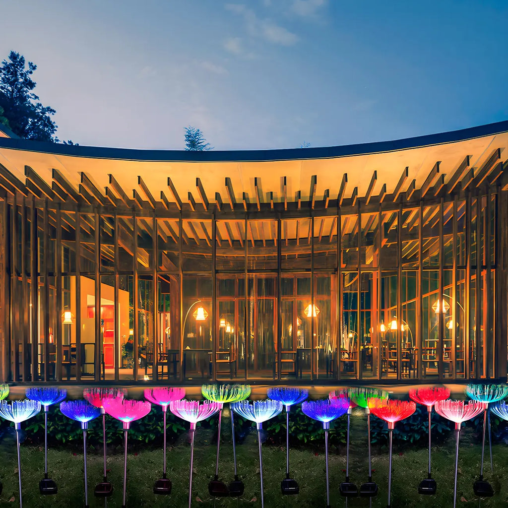 Éclairage solaire moderne pour jardin en forme de méduse