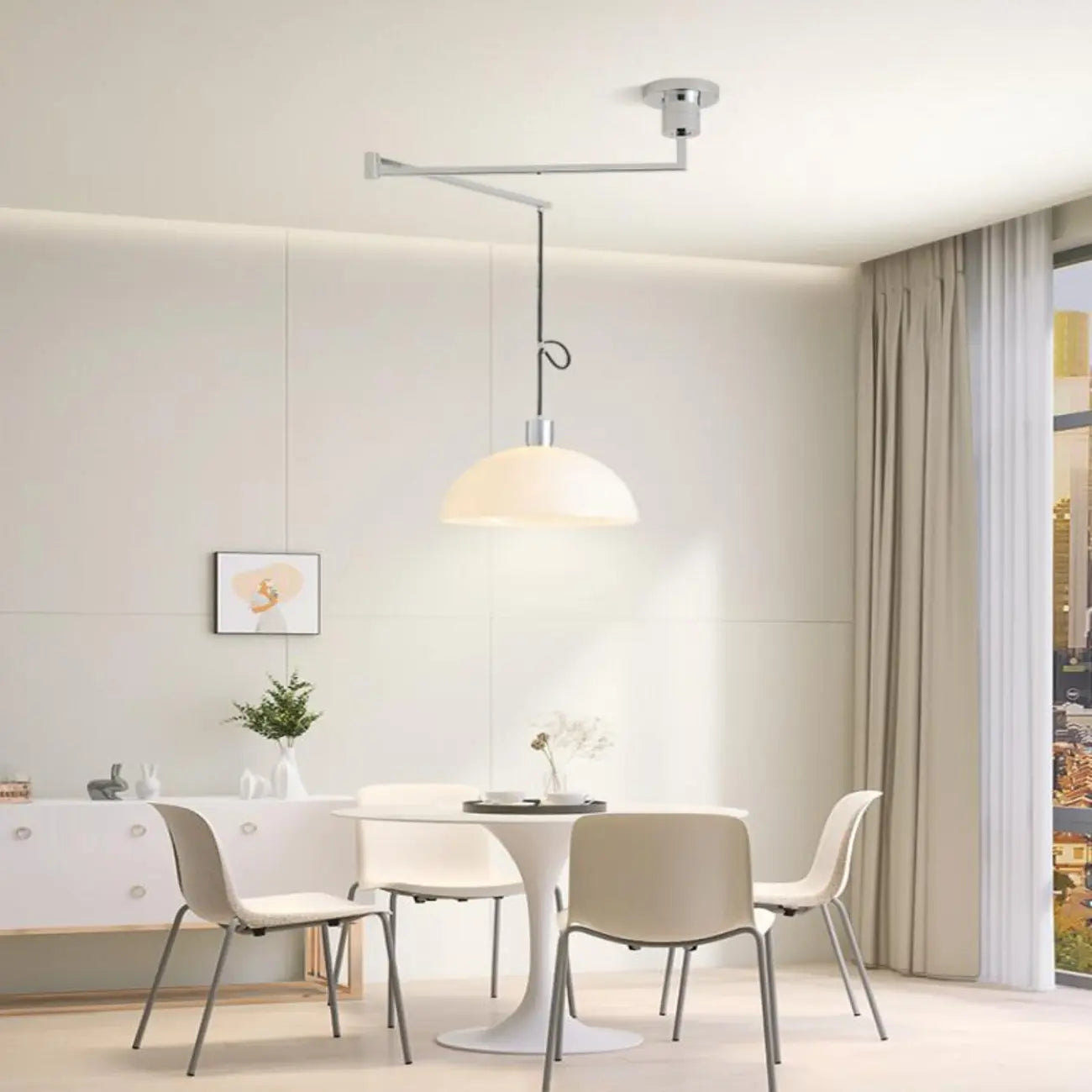 Suspension LED minimaliste en forme de bol pour salle à manger