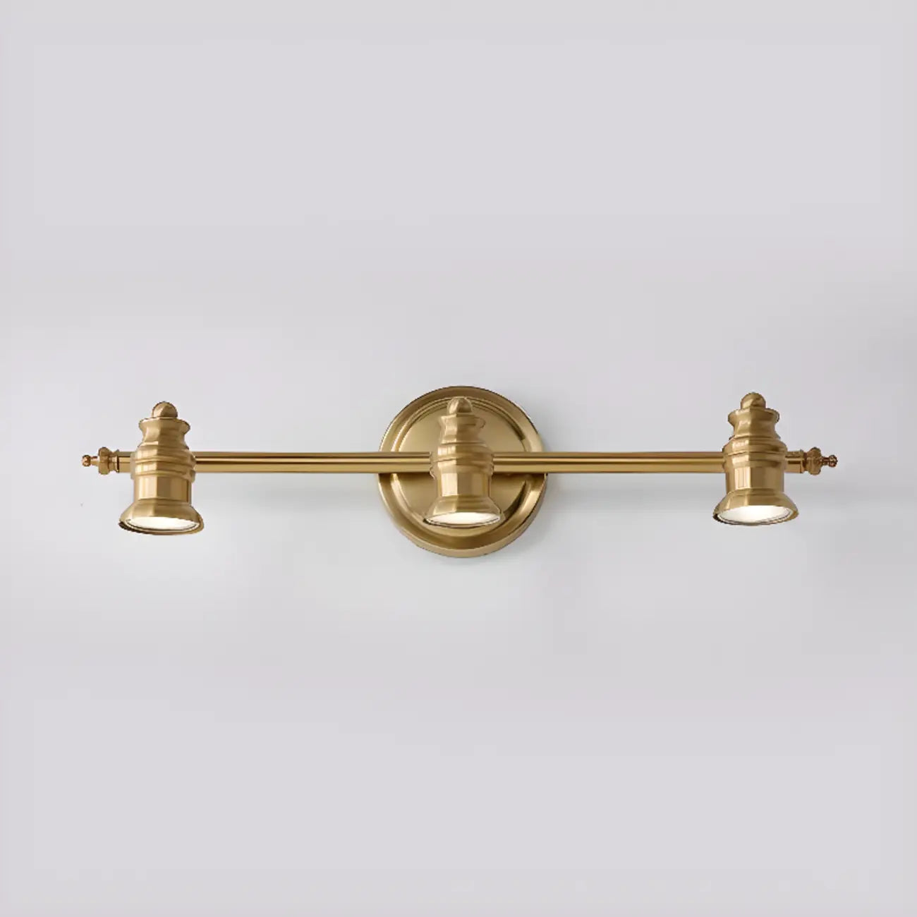 Miroir de salle de bain industriel lumineux de style géométrique