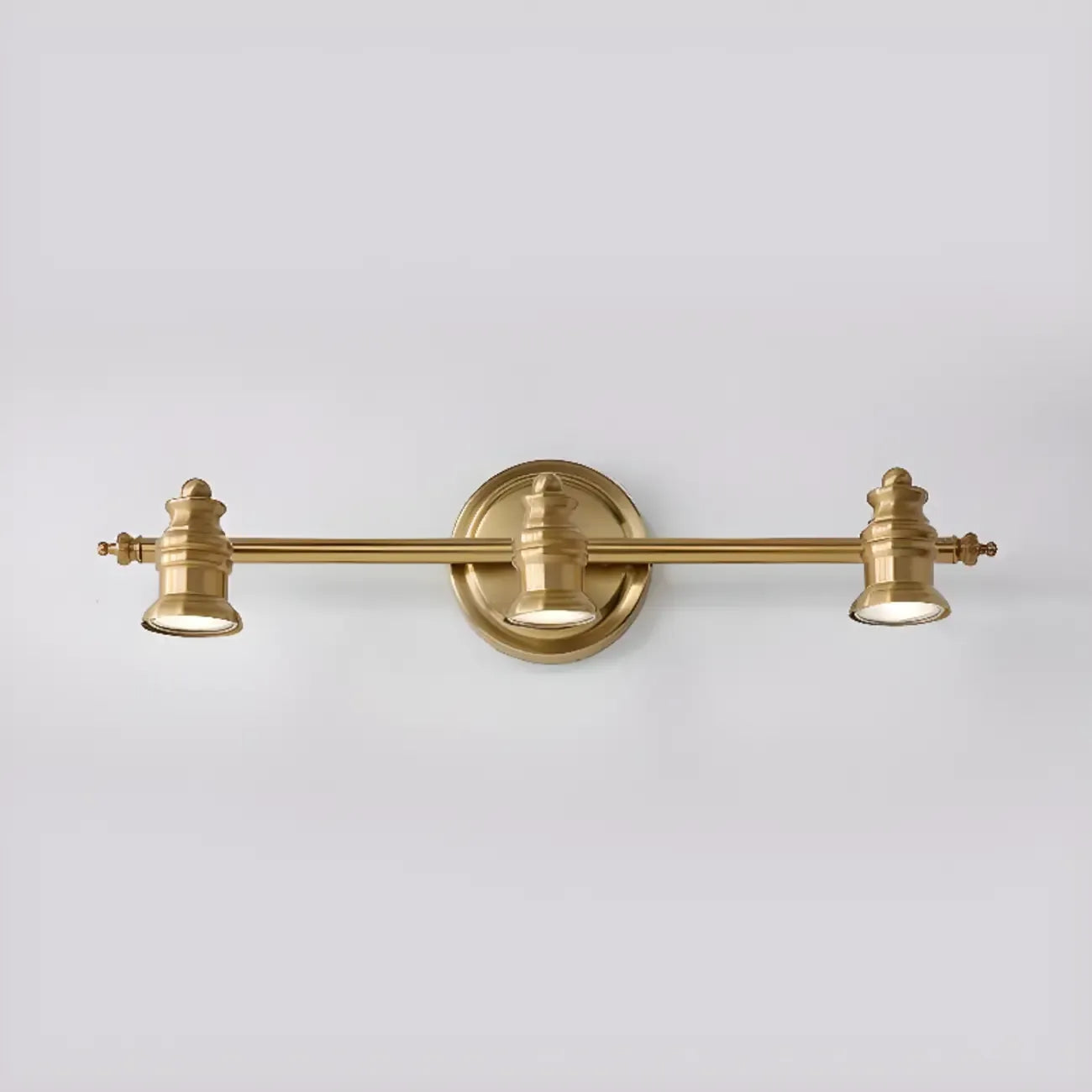 Miroir de salle de bain industriel lumineux de style géométrique
