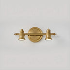 Miroir de salle de bain industriel lumineux de style géométrique