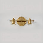 Miroir de salle de bain industriel lumineux de style géométrique