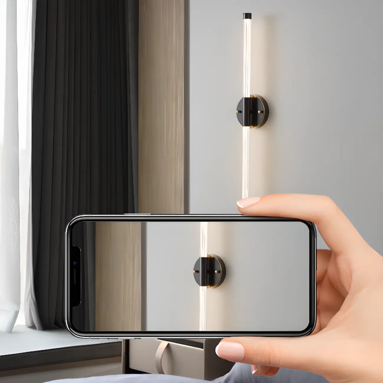 Applique murale LED moderne pour salle de bain avec variateur à 3 niveaux