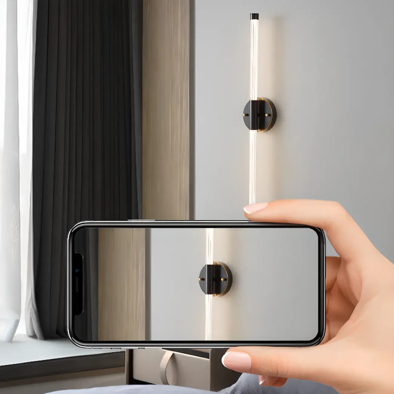 Applique murale LED moderne pour salle de bain avec variateur à 3 niveaux