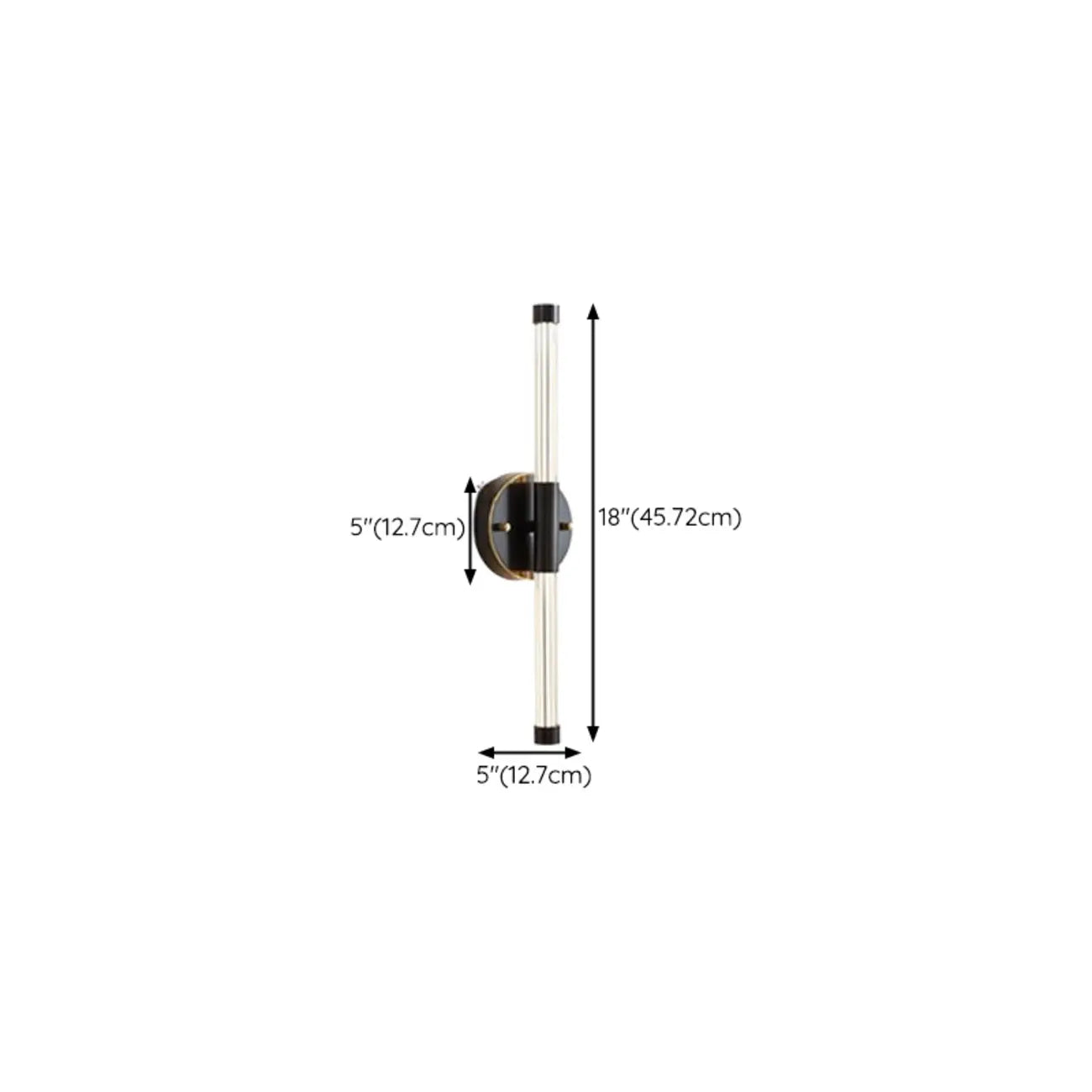 Applique murale LED moderne pour salle de bain avec variateur à 3 niveaux