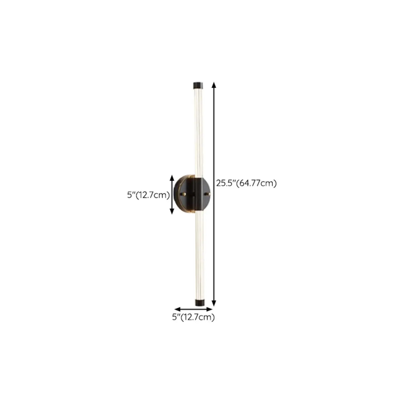 Applique murale LED moderne pour salle de bain avec variateur à 3 niveaux