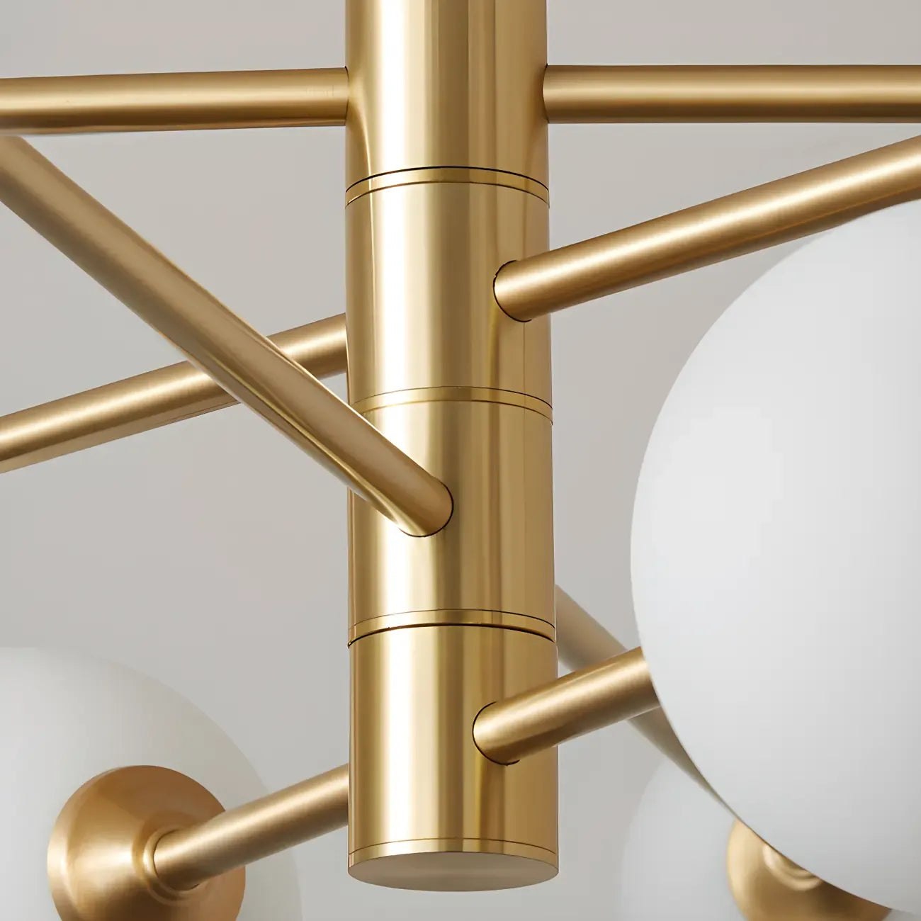 Lustre Sputnik moderne à 8 lumières en verre et globes