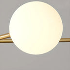 Lustre Sputnik moderne à 8 lumières en verre et globes