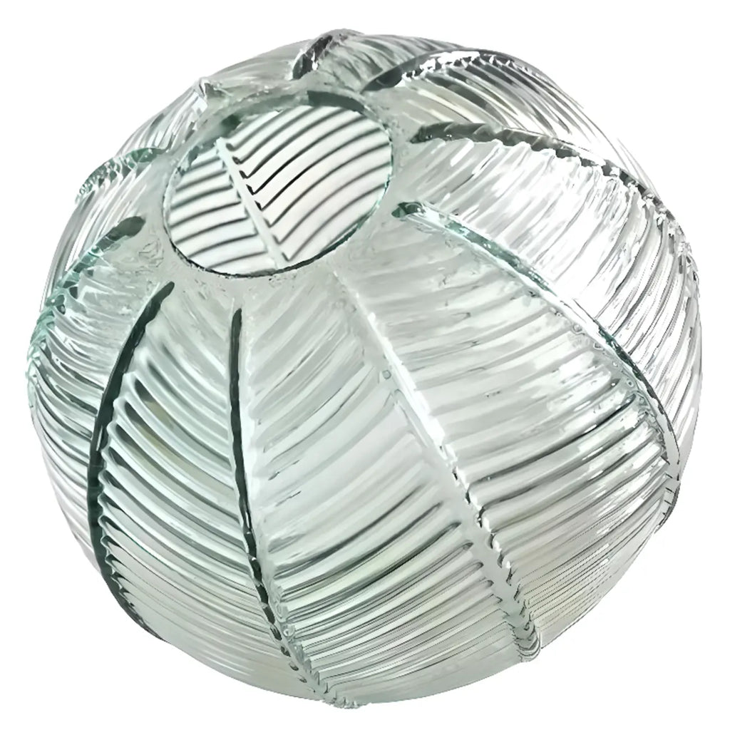 Suspension globe moderne en verre vert inspirée des feuilles