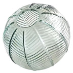 Suspension globe moderne en verre vert inspirée des feuilles