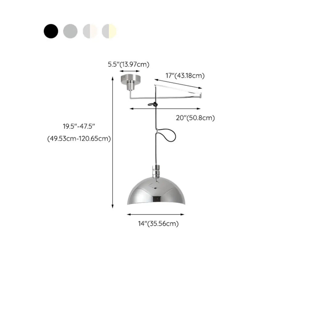 Suspension LED minimaliste en forme de bol pour salle à manger