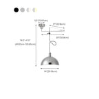 Suspension LED minimaliste en forme de bol pour salle à manger