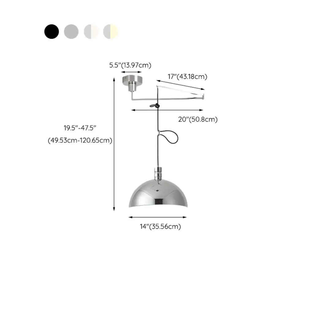 Suspension LED minimaliste en forme de bol pour salle à manger