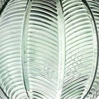 Suspension globe moderne en verre vert inspirée des feuilles