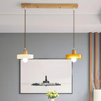 Lampe suspendue LED ronde élégante en verre crème pour chevet