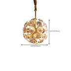 Lustre moderne en cristal avec globe et lumière d'ambiance